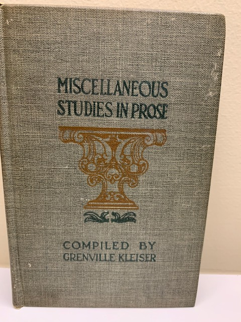 Miscellaneous Studies in Prose, compiled by Grenville Kleiser