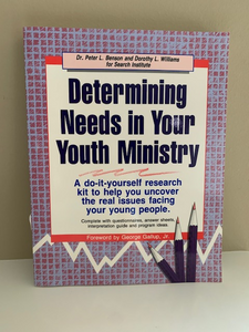 Determining Needs in Your Youth Ministry, P.L. Benson & D.L. Williams